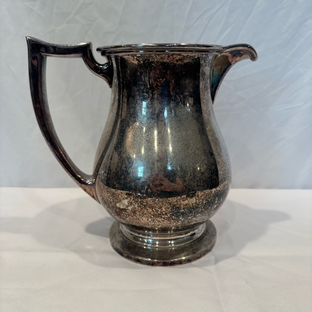 Antique Art Deco 1920s American Silver Plated Pitcher by E.G. Webster & Son, NY